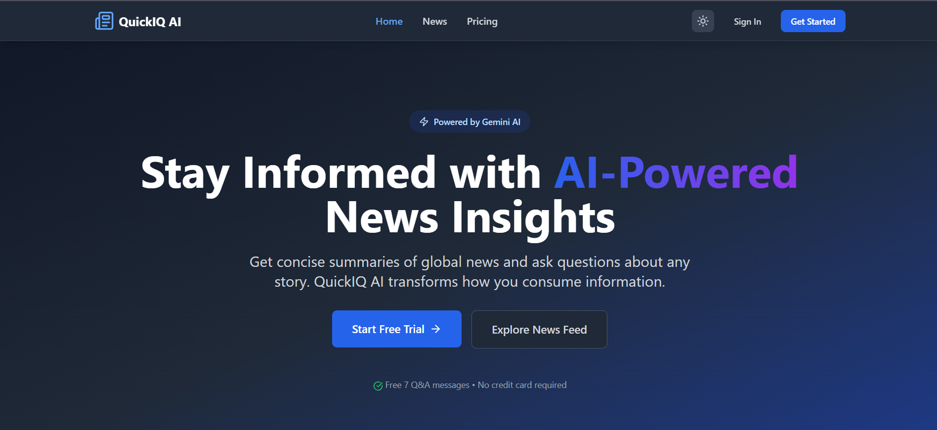 QuickIQ - AI News SaaS